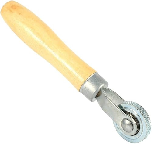 CYSFETENA Auto Reifen Reparatur Roller Reifenreparaturrolle, 4cmx18cm Holz Metall Reifen Roller Flicken Werkzeug, Reifenreparatur Werkzeuge mit Holzgriff für Schlauch Reparatur Rollenlager