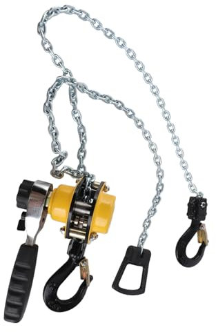 Hochleistungs 500 Kg Hebelscheibe mit Einer Kette von 1,5 M, Tragbarem Hebebrätsel mit 360 ° Rotierenden Haken, Ergonomischem Nicht-Rutsch-Griff für Konstruktion, Workshops und Abschleppen