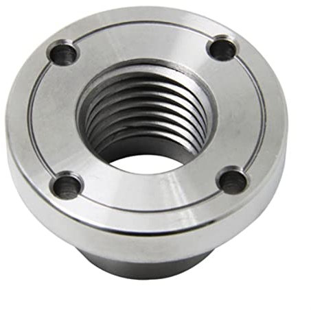 Mandrini per tornio, Piastra frontale for tornio in acciaio da 2, flangia filettata da 1 x 8 tpi, superficie liscia