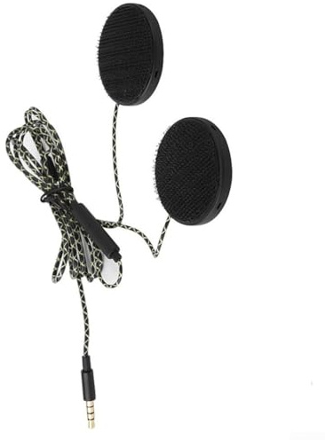 Besshepplo Motorradhelm-Headset-Kopfhörer-Lautsprecher mit 3,5-mm-Schnittstelle für iOS für Android, MP3-Computer, Audio-Ausrüstung, schwarzes TPE-Kabel, 1,2 m