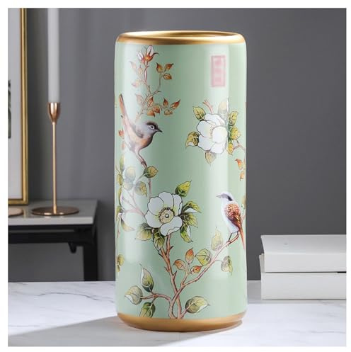 Handmade Ceramic Umbrella Stand - Stylish Porcelain Multifunctional Cane Holder for Home Office Hotel Entrance - Elegant Floor Decor and Storage Solution