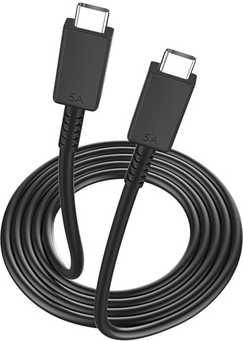 ACOCOBUY 1.8m 60W Cable USB C to USB C Charger Cable for Samsung S26 Ultra | 5A Type C Lead Wire PD Fast Charging for Galaxy A16/A17/A57/A37/A56/A26/S26+/S25/S24/S23/S22/S21/Tab A11+/S11/Z Flip8, Black