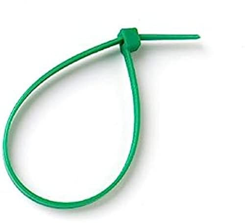 Merriway BH05802 (100 Pcs) Cable Ties, 150 mm (6 Inch) x 3.6 mm, Green Nylon - Pack of 100 Pieces