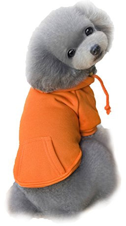Elonglin Schutzweste für Hunde, Katzen, Welpen, Wintermantel, Hundebekleidung, Sport, mit Kapuze, aus Baumwolle, XS/S/M/L/XL/XXL