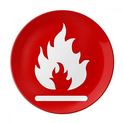 Assiette à dessert carrée rouge feu en porcelaine décorative 20,3 cm