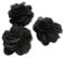 YYCRAFT 15pcs Burlap Flower Roses,3D Fabric Flowers for Headbands Hair Accessory DIY Crafts/Wedding Party Decorations/Scrapbooking Embellishments(2.25,Black)