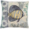 Sandner Kissenhülle Gobelin Kissen Maritim Kissenbezug Hülle Bezug Eckig 45x45 (Fisch Blau Bunt)
