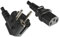 DINIC Stromkabel, Netzkabel mit 1,5mm², CEE 7/7 Schutzkontaktstecker auf C13, VDE (3m, schwarz)