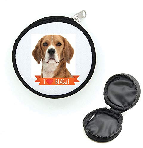 Porte-Monnaie Rond avec Zip Beagle