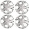 UKB4C 15 4 x Alloy Look Silver DYNAMO Multi-Spoke Wheel Trims Hub Caps Covers Protectors