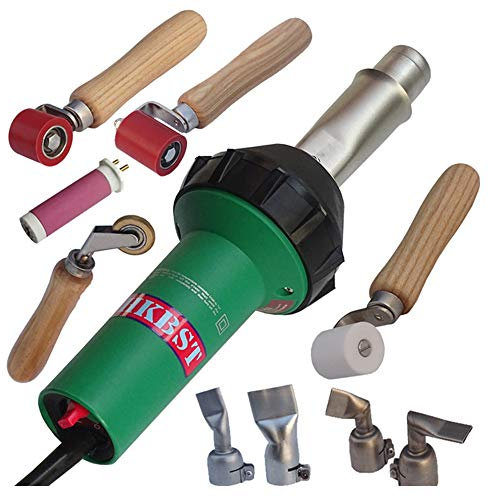 Hot Air Welding Gun for HDPE Geomembrane Welder for TPO Foof with Flat Weld Nozzle and Rollers for Plastic Welder