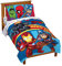 Marvel Super Hero Adventures Double Team 4 Piece Toddler Bed Set – Super Soft Microfiber Bed Set - Bedding Features Captain America, Spiderman, Iron Man, & Black Panther (Official Marvel Product)