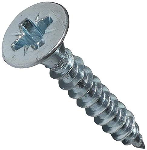 AERZETIX - Lot de 100 - Vis à Bois - Ø4x25mm - en Acier Zingué Métal - Tête Fraisée - à Empreinte Cruciforme Pozidriv - Couleur Argent - C44807