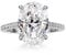 Michooyel Sterling Silber Ringe 4ct Oval Cut Verlobungsring für Damen, Ehering Versprechensring 925 Cubic Zirkonia Ovaler Cut, Engagement Ring