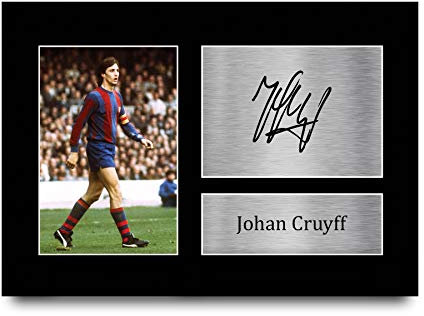 HWC Trading A4 Johan Cruyff Barcelona Poster für Fans und Fans – A4