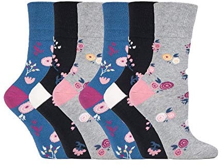 6 Pairs of Sock Shop Everyday Gentle Grip Socks Ladies 4-8 See Multi Variations and Designs (6 X RH216)