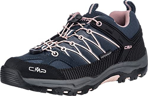 CMP Kids Rigel Low Trekking Shoes Wp, Zapatos de trekking Unisex niños, Asfalto Rosado, 31 EU