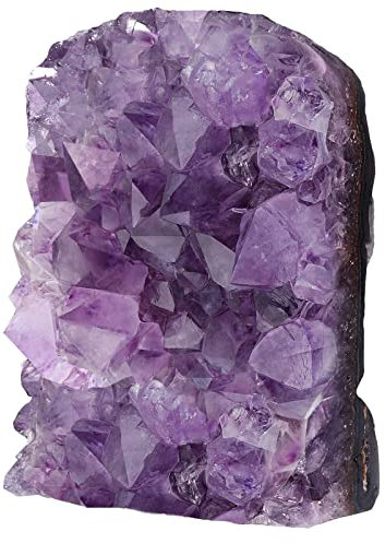 Nupuyai Amethyst Druse Groß Kristall Rohstein Dekoration, Natürlicher Amethyst Drusensegment Stein Cluster Quarz Crystal Dekorative Steine(200g-300g)