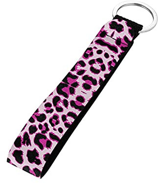 Jeiento Pink Leopard Wrist Lanyard Keychains for Car Home Keys,Water Bottle Badge,Phone,Camera,USB Holders
