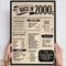 25 Geburtstag Geschenk, Alte Zeitung Holzbild Back in 2000 Vintage personalisierbar zum Hinstellen/Aufhängen opt. beleuchtet, 25 Geburtstag Frau, 25 Geburtstag Mann, 25. Geburtstag, 25 Geburtstag Deko