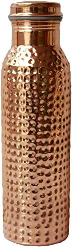 RATNA Copper Drinking Water Bottle - Ayurvedic Copper Vessel with Lid