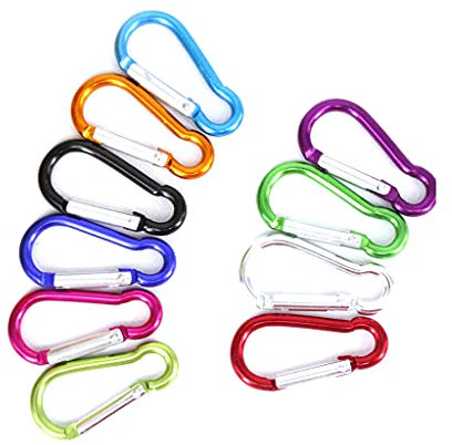 U-K 2pcs en Alliage d'aluminium Mousqueton Printemps Snap Clip Pack Crochets Porte-clés d'escalade Pratique et Pratique Nice Processed