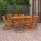 Festnight Gartenmöbel Set Holz Klappbar Gartentisch Set mit 8 Stühlen Garten Sitzgruppe 8 Personen Essgruppe Terrassenmöbel Klappstuhl Sitzgarnitur Gartengarnitur Massivholz