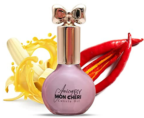 WINNER 2023** Juicy By Mon Cheri Cuticle Oil Nail 10ml Hydrating , Moisturizing, & Repair Dry and cracked cuticles (Red Hot Banana)