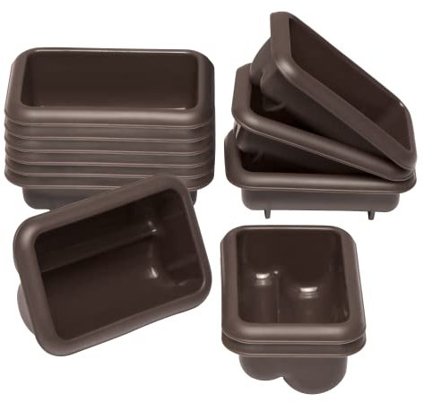 Lurch 585077 FlexiForm Mini Stollen 12er Set/Backförmchen für 12 kleine Stollen (9.1 x 5.6 x 3.9 cm) aus 100% BPA-freiem Platin Silikon