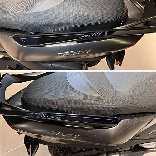 labelbike - 3D Aufkleber Schutz vorrichtungen und hintere Dekorationen Scooter für Soziusgriffe Version MIT TOP CASE kompatibel mit Yamaha Tricity 300 2020-2023