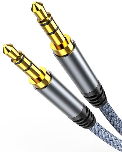 Highwings Aux Kabel 3,5mm Klinkenkabel -8M, Stereo Audio Kabel Klinke auf Klinke Nylon Geflochtenes Hochwertige Kabel für Kopfhörer, Auto, Handy, PC, Lautsprecher, Stereoanlagen, MP3-Player usw