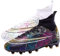 Csgkag Fußballschuhe Herren High Top Spike Cleats Trainingsschuhe Outdoor Professionelle Fussballschuhe Kinder Jungen Fg/Ag Sport Football Schuhe,Schwarz Weiß,EU36