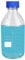 Labasics Round Media Storage Bottles with GL45 Blue Screw Cap, Glass Clear Wide Mouth Graduated Round Reagent Media Storage Lab Glass Bottle, 1000 ml
