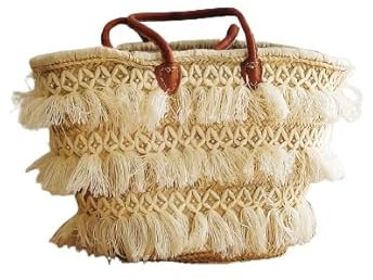 Panier plage osier, Panier plage boheme, Panier paille femme