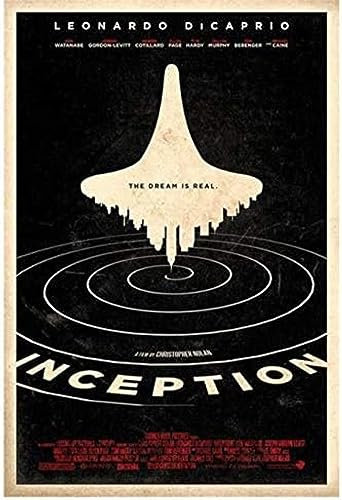 Poster Inception Poster, Vintage-Tv-Film-Poster, Wandkunst, Bilder, Leinwand, Malerei, Poster Und Drucke, Heimdekoration 50X70Cm Kein Rahmen