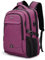 FANDARE Laptop Business Backpack Slim Durable Backpack with USB Charging Port Travel Cabin Backpack Work Bag Water Resistant College School Rucksack for Men & Women Fits 15.6 Inch Notebook Rose Red