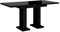 PROROOM FURNITURE - Glass Table - Esstisch - mit 2 massiven Säulenfüßen - Rechteckig - 120x80x75 cm - Ausziehbar auf 160 cm - Modern - für Esszimmer, Küche, Wohnzimmer, Salon - Schwarz Glanz