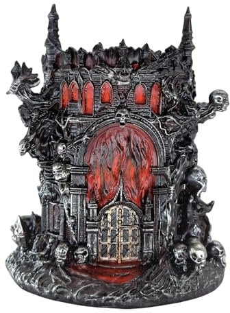 LOOYAR Dante's Inferno Stiftehalter und Aquarium-Dekoration aus Kunstharz, mittelalterliche Schreibtischdekoration