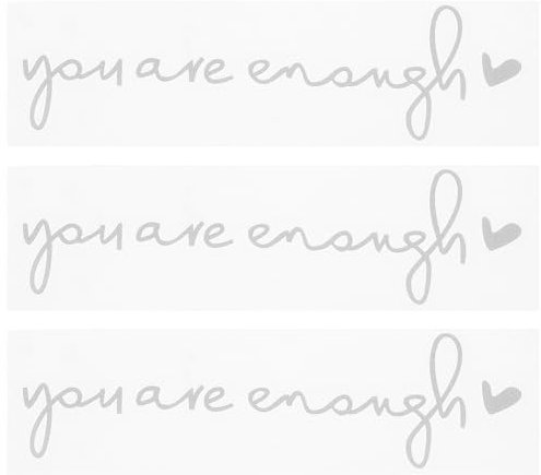 CALLARON 3 Stück Autofenster Aufkleber You Are Enough Rückspiegel-Aufkleber Kosmetikspiegel Autospiegel- Für Windschutzscheibe Vinyl- Auto-Windschutzscheiben