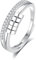 INFUSEU Anxiety Ring für Mädchen, Fidget Angstring Ringe Verstellbar Bead Einstellbare Spinner Worry Schmuck Anxiety Ring Geschenk für Frauen Damen Mädchen