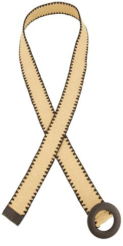 Ulla Popken Damen große Größen Übergrößen Plus Size Stretch-Gürtel, Flechtoptik, Zierkanten beige 1Size 829323300-1