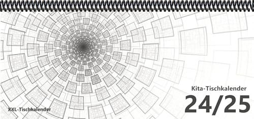 KiTa - Tischkalender 2024/25: XXL-Tischkalender, Bunt-Kalender Tunnel grau 14,5 x 32,5 cm