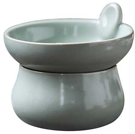 DJLLQYXGD 1 juego de infusor de té de cerámica Kung Fu filtro de té de hojas sueltas colador de té para ceremonia de té chino Kongfu, accesorio verde