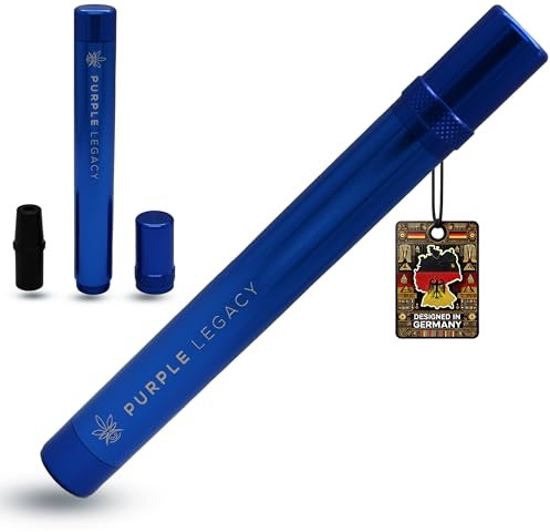 PURPLE LEGACY Geruchsdicht aus Aluminium Joint-Tube Hülle Joint-hülle Joint-Behälter Joint Hüllen Transporthülle Wasserdicht Metall Zigaretten Hülse Joint Tube Case Box KingSize 138mm (Legacy Blue)