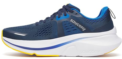 Saucony Men's Guide 18 Sneaker, Navy/Skydiver, 11.5 Wide