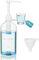 Oylik Mundspülspender aus Glas mit Becherhalter, Mundspülspender für Badezimmer, 480 ml, nachfüllbar, transparent, mit Trichter und Etikett, 1 Stück
