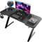 GTPLAYER Gaming Tisch, Gaming Schreibtisch 120 x 60, PC Tisch Gamer Tisch mit Steckdose, Stabiler Computertisch mit Kopfhörerhaken