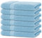 BANANALU 6 Handtücher Set 50x100cm 100% Baumwolle Gästehandtücher Handtuch Placid Blue