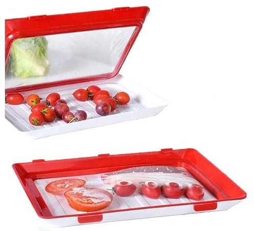 chennnls 8X Aufschnittbox Fresh, Stackables, Geschirrspüler & MWO, Aufschnitt-Box Kreatives Tablett für Lebensmittel-Konservierung Essenstablett