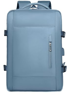 FSD.WG PU Leder 15.6 Zoll Laptop Rucksack，College Rucksack für Männer，Outdoor & City
